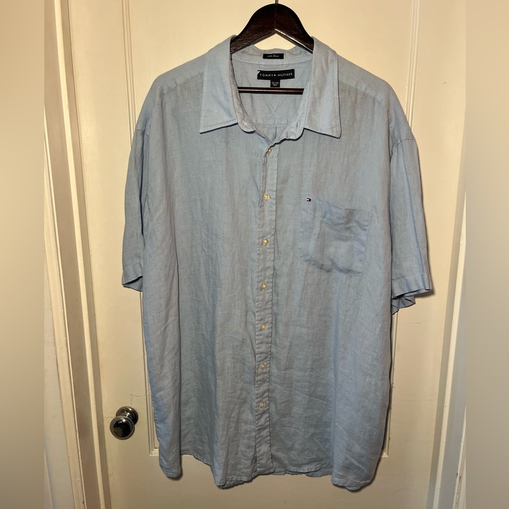 100% Linen Tommy Hilfiger Button Up